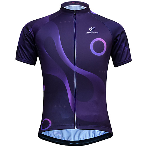 

JESOCYCLING Women's Short Sleeve Cycling Jersey Purple Bike Jersey Mountain Bike MTB Road Bike Cycling Breathable Quick Dry Anatomic Design Sports Clothing Apparel / Stretchy / Back Pocket