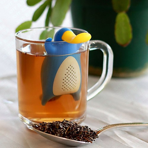 

Reusable Duck Platypus Shape Silicone Tea Strainer Loose Leaf Filter Drinkware Tea Infuser Empty Tea Bags Kitchen Tools