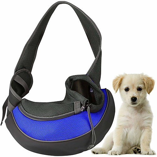 

Cat Dog Carrier Bag Travel Backpack Shoulder Messenger Bag Sling Shoulder Bag Portable Breathable Solid Colored Fabric Small Dog Purple Yellow Blue