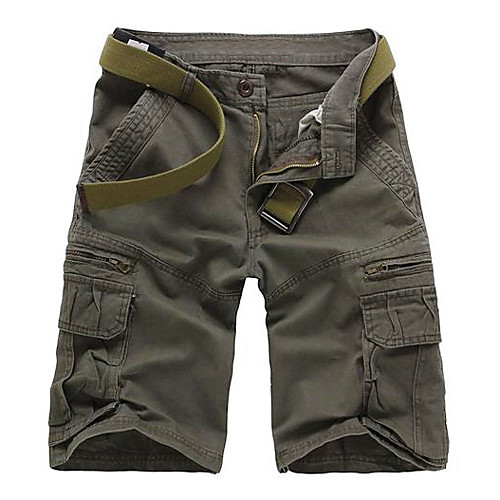 

Men's Hiking Shorts Hiking Cargo Shorts Solid Color Summer Outdoor 11 Relaxed Fit Lightweight Breathable Comfortable Anti-tear Cotton Shorts Pants / Trousers Bottoms Forest Green Black Army Green