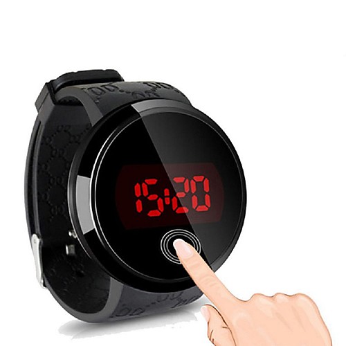 

Men's Digital Watch Digital Silicone Black / White Luminous LED Light Casual Watch Digital Casual Fashion - Black White