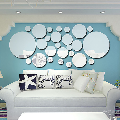 

3D Wall Stickers Mirror Wall Stickers Decorative Wall Stickers, Acrylic Home Decoration Wall Decal Wall Decoration 1pc