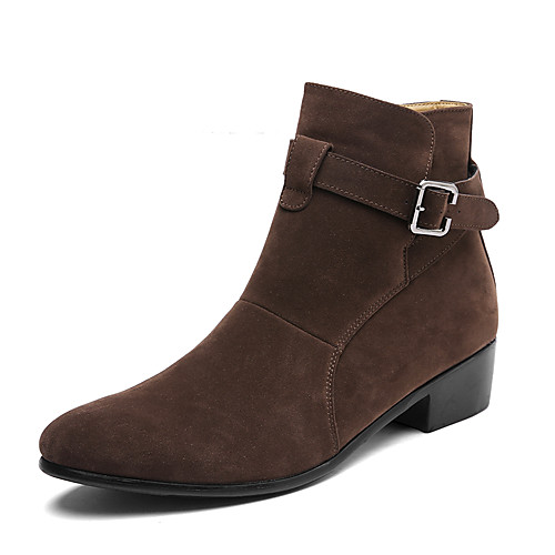 

Men's Suede Shoes Suede Spring & Summer / Fall & Winter Casual Boots Breathable Black / Brown / Office & Career / Fashion Boots