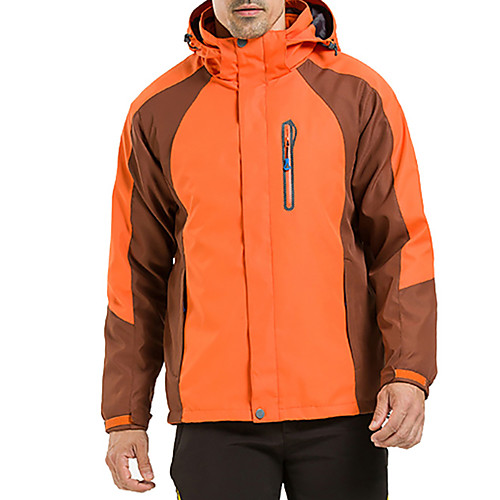 

Men's Hiking 3-in-1 Jackets Winter Outdoor Thermal Warm Waterproof Windproof UV Resistant 3-in-1 Jacket Winter Jacket Top Single Slider Hunting Ski / Snowboard Fishing Red Army Green Blue Orange