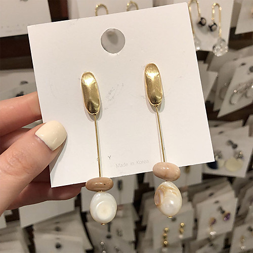 

Women's Earrings Long Vertical / Gold bar S925 Sterling Silver Earrings Jewelry Gold / Silver For Gift Daily Festival 1 Pair