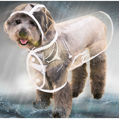 

Cat Dog Rain Coat Jacket Raincoat Winter Dog Clothes Black White Purple Costume Baby Small Dog Husky Labrador Alaskan Malamute Plastic Solid Colored Transparent Waterproof Cool XS S M L XL XXL
