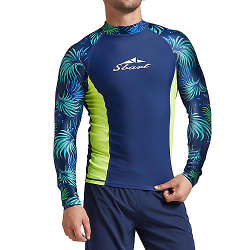 

SBART Men's Diving Rash Guard Top Breathable Quick Dry Long Sleeve Swimming Surfing Snorkeling Patchwork Autumn / Fall Spring Summer / Micro-elastic