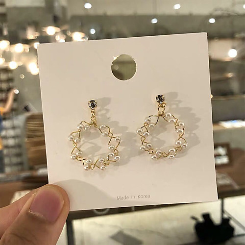 

Women's Earrings Classic Flower S925 Sterling Silver Earrings Jewelry White For Gift Daily Festival 1 Pair