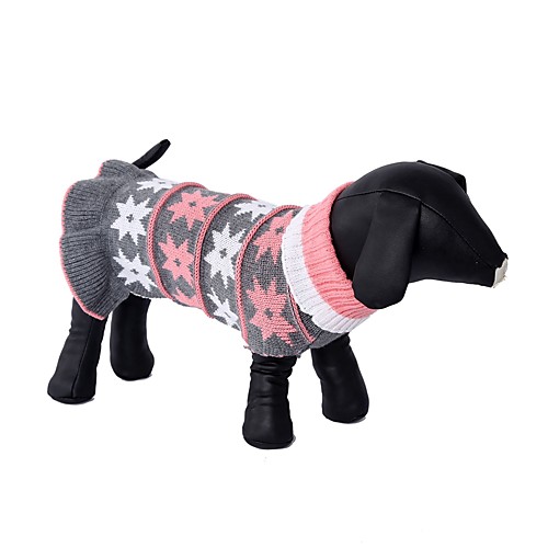 

Dog Sweater Dress Puppy Clothes Stars Casual / Daily Simple Style Dog Clothes Puppy Clothes Dog Outfits Dark Blue Gray Costume for Girl and Boy Dog Acrylic Fibers XS S M L