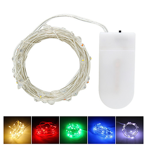 

2m String Lights 20 LEDs SMD 0603 1pc Warm White White Blue Waterproof Party Decorative Batteries Powered
