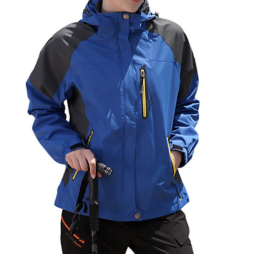 

Women's Hiking Jacket Winter Outdoor Patchwork Waterproof Windproof Breathable Warm Jacket Top Hunting Fishing Camping / Hiking / Caving Violet Red Fuchsia Blue Royal Blue