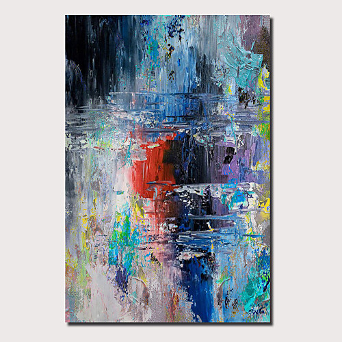 

Oil Painting Hand Painted Horizontal Panoramic Abstract Landscape Comtemporary Modern Stretched Canvas