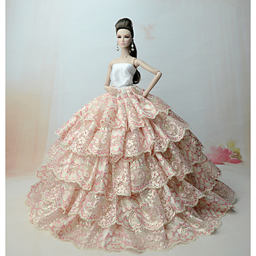 

Doll accessories Doll Clothes Doll Dress Wedding Dress Party / Evening Wedding Ball Gown Lace Tulle Lace Organza For 11.5 Inch Doll Handmade Toy for Girl's Birthday Gifts Doll Not Included / Kids