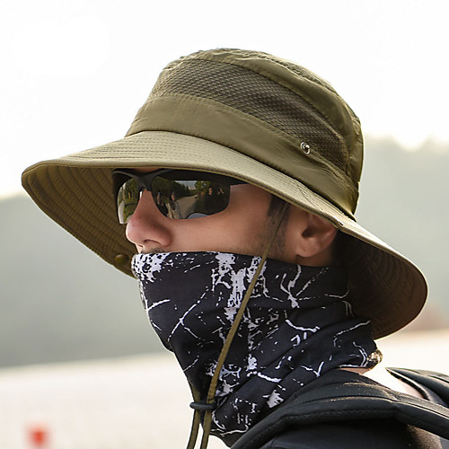 

Unisex Active Basic Cute Cotton Sun Hat-Color Block All Seasons Black Army Green Red