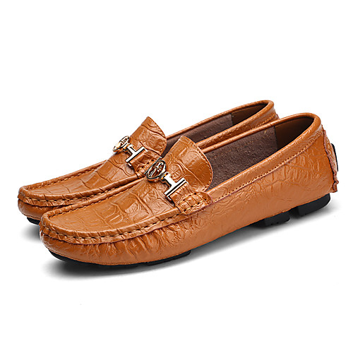 

Men's Leather Shoes Leather / Nappa Leather Spring & Summer / Fall & Winter British Loafers & Slip-Ons Breathable Black / Brown / White