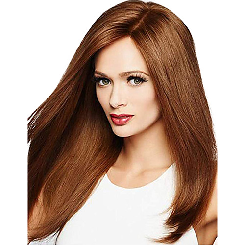 

Synthetic Lace Front Wig Straight Free Part Lace Front Wig Long Medium Auburn#30 Synthetic Hair 18-26 inch Women's Adjustable Heat Resistant Party Brown