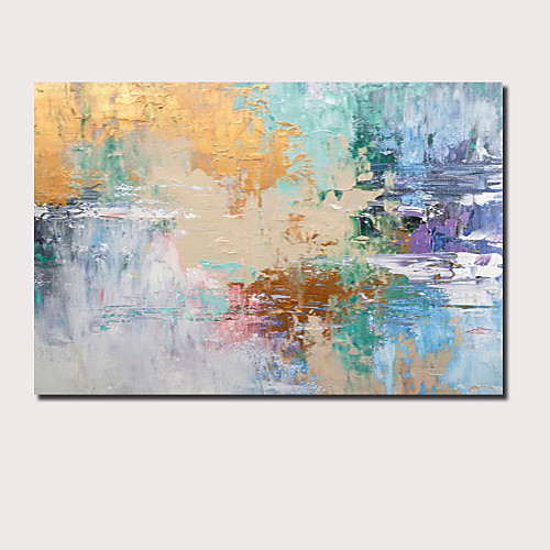 

Oil Painting Hand Painted Horizontal Panoramic Abstract Landscape Comtemporary Modern Stretched Canvas