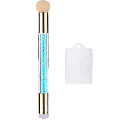 

Nail Art Template Dual-ended Rhinestone Handles Sponge Nail Blooming Pen