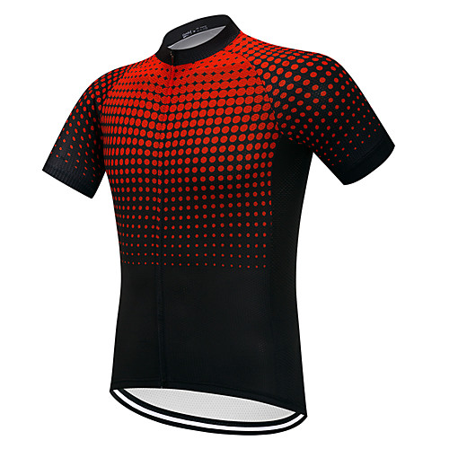 

Vendull Men's Short Sleeve Cycling Jersey Winter Black / Red Gradient Bike Jersey Top Mountain Bike MTB Road Bike Cycling Breathable Quick Dry Anatomic Design Sports Clothing Apparel / Stretchy