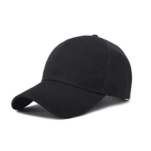 

Unisex Party Basic Cute Cotton Baseball Cap-Solid Colored All Seasons Black White Purple