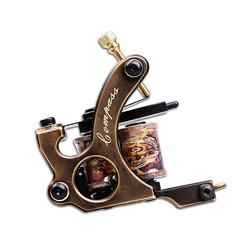 

LANJUE TATTOO Professional Tattoo Machine - 1 carved machine liner & shader Portable Professional Classic 1 pcs Brass Carved