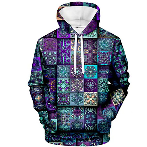 

Men's Hoodie Geometric Hooded Basic Hoodies Sweatshirts Purple