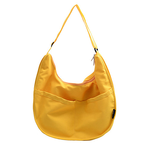 

Women's Polyester Top Handle Bag Solid Color Black / White / Yellow