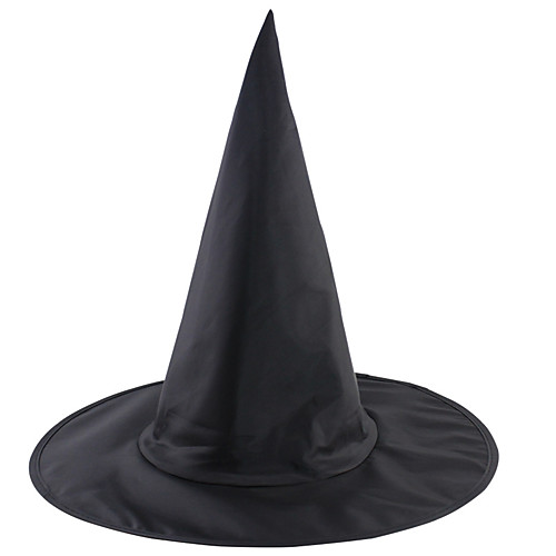 

1 PCS black Oxford Halloween witches pointed hat harry potter's magic hat all black wizard hat