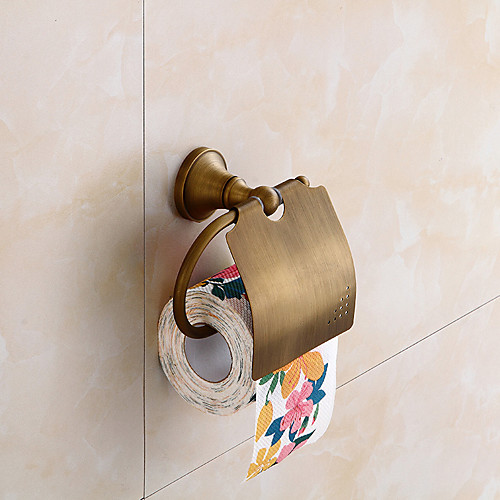 

Toilet Paper Holder Creative Antique / Traditional Brass Bathroom Wall Mounted