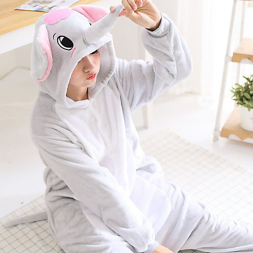 

Adults' Kigurumi Pajamas Piggy / Pig Elephant Leopard Onesie Pajamas Flannelette White / Black / Red Cosplay For Men and Women Animal Sleepwear Cartoon Festival / Holiday Costumes