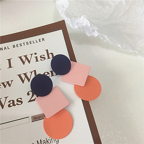 

Women's Earrings Long Alphabet Shape Earrings Jewelry Orange For Gift Daily Festival 1 Pair