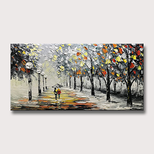 

Oil Painting Hand Painted Horizontal Abstract Landscape Modern Rolled Canvas (No Frame)