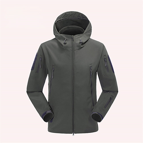 

Men's Hoodie Jacket Hiking Jacket Winter Outdoor Camo Waterproof Windproof Breathable Quick Dry Jacket Top Hunting Fishing Climbing Black Yellow Light Green Army Green Camouflage / Warm / Solid Color