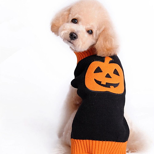 

Dog Halloween Costumes Coat Sweater Pumpkin Holiday Halloween Outdoor Winter Dog Clothes Puppy Clothes Dog Outfits Black Costume Large Dog for Girl and Boy Dog Polyster XXS XS S M L XL