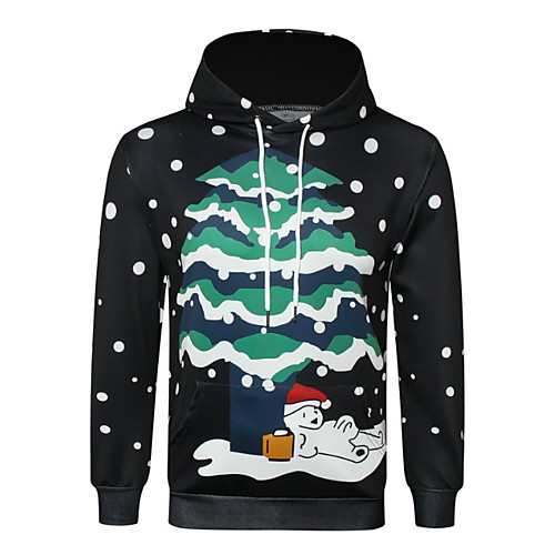 

Men's Hoodie Cartoon Hooded Christmas Black US32 / UK32 / EU40 US34 / UK34 / EU42 US36 / UK36 / EU44