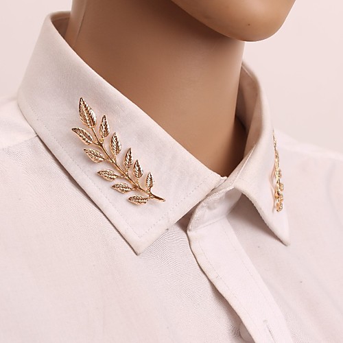 

Women's Brooches Classic Leaf Elegant Vintage Brooch Jewelry Gold Silver For Daily / 2pcs