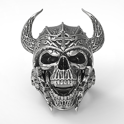 

Ring Vintage Style Black Silver Alloy Lucky Helmet Vintage Trendy Ethnic 1pc 8 9 10 11 / Men's