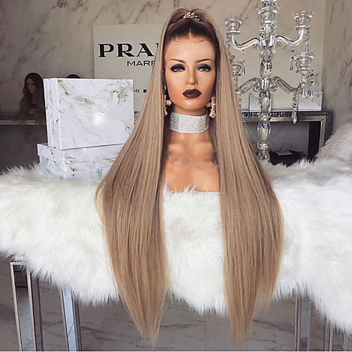 

Synthetic Wig kinky Straight Middle Part Wig Blonde Long Light golden Light Blonde Pink Burgundy Orange Synthetic Hair 28 inch Women's Women Blonde