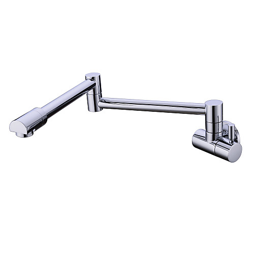 

Kitchen faucet - Single Handle One Hole Chrome Pot Filler Wall Installation Contemporary Kitchen Taps
