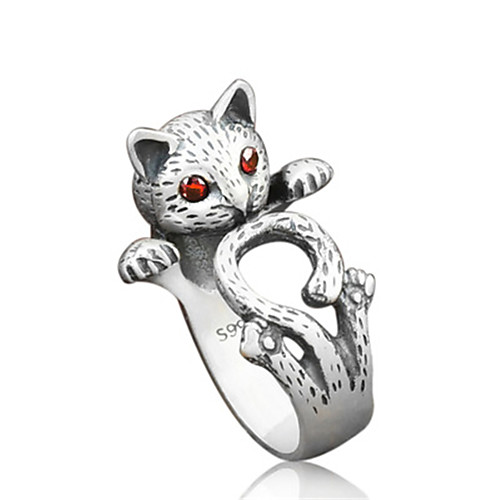 

Women's Ring 1pc Silver Silver-Plated Alloy Fashion Daily Jewelry Cat
