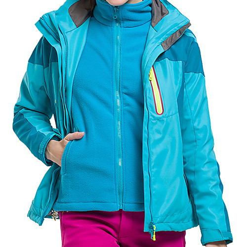 

Women's Hiking Jacket Winter Outdoor Patchwork Waterproof Windproof Breathable Warm Jacket Top Hunting Ski / Snowboard Fishing Violet Red Fuchsia Blue Pink / Camping / Hiking / Caving