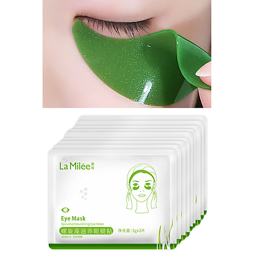 

20pairs LAMILEE Eyes Skin Care Green Spirulina Gel Eye Collagen Crystal Patch Dark Circle Anti-Wrinkle