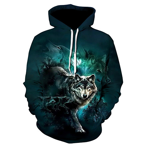 

Men's Hoodie Tie Dye 3D Hooded Casual Halloween Hoodies Sweatshirts Blue