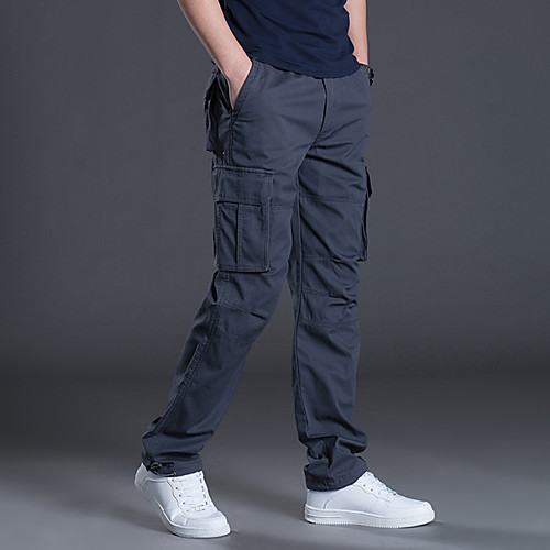 

Men's Hiking Pants Trousers Hiking Cargo Pants Solid Color Winter Outdoor Warm Soft Comfortable Wear Resistance Cotton Pants / Trousers Bottoms Black Yellow Army Green Gray Camping / Hiking / Caving