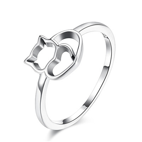 

Ring Silver Silver-Plated Alloy Cat Butterfly 1pc 6 7 8 9 / Women's / Daily