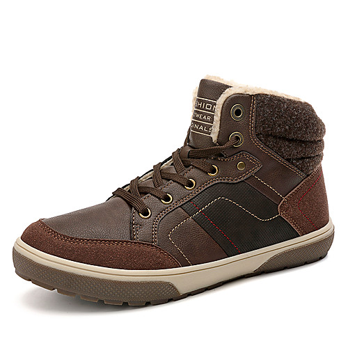 

Men's Hiking Shoes Hiking Boots Wearable High-Top Outsole Pattern Design Hiking Outdoor Exercise Fall & Winter Black Grey Brown