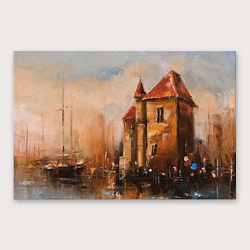 

Oil Painting Hand Painted Horizontal Abstract Landscape Modern Stretched Canvas