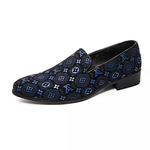 

Men's Dress Shoes Summer Classic / British Outdoor Office & Career Loafers & Slip-Ons Walking Shoes PU Non-slipping Wear Proof Blue / Brown / Black