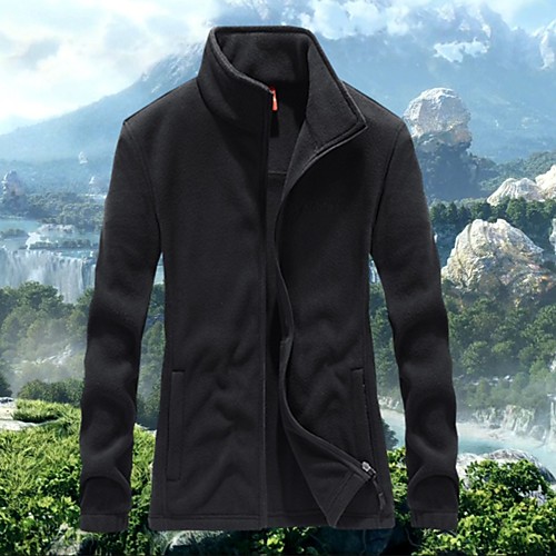 

Women's Hiking Fleece Jacket Winter Outdoor Solid Color Windproof Fleece Lining Breathable Warm Winter Fleece Jacket Top Traveling Winter Sports Violet Black Fuchsia Blue Green