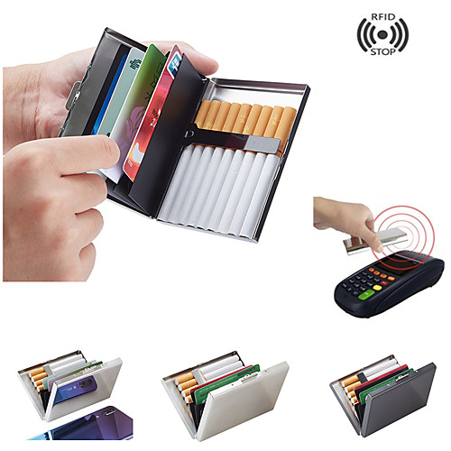 

Walking Synthetic Crystals Card & ID Holder Solid Color Daily Black / Silver